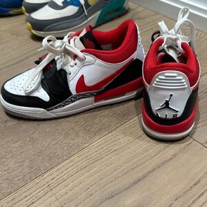 Jordan Kids' Red, White, and Black Sneakers